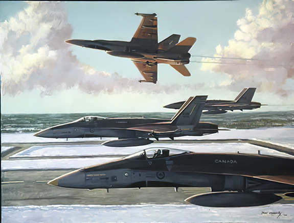 Battle Break - CF-18 Hornets - by Don Connolly